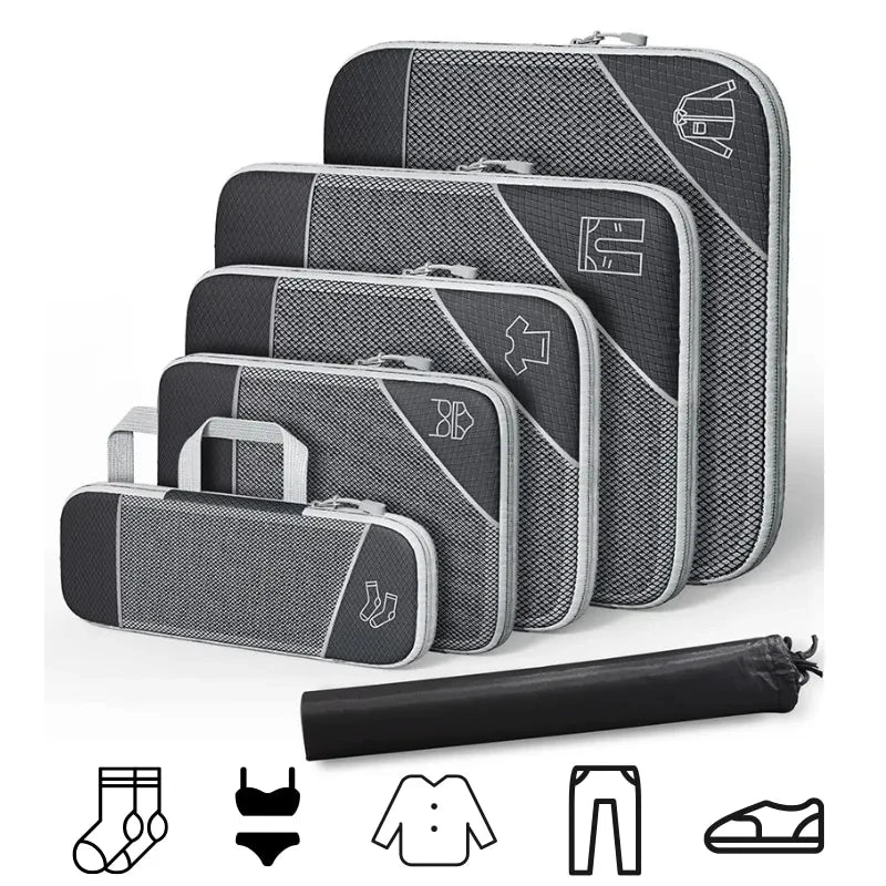 Lot de 6 Sacs de Rangement de Voyage