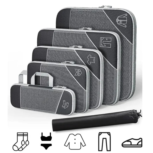 Lot de 6 Sacs de Rangement de Voyage